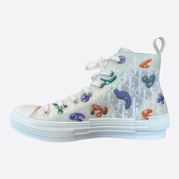 Dior Kenny Scharf White & Multicolor Oblique Faces B23 Sneakers - Picture 6 of 8